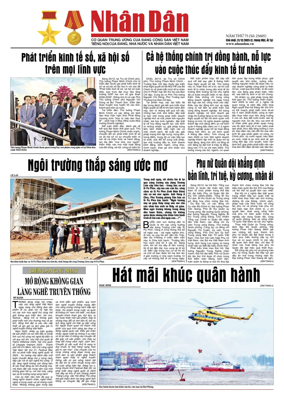 Cover of Nhan Dan newspaper