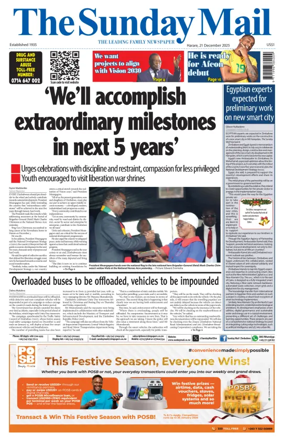 Cover of The Sunday Mail (Zimbabwe)