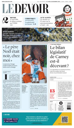 Cover of Le Devoir