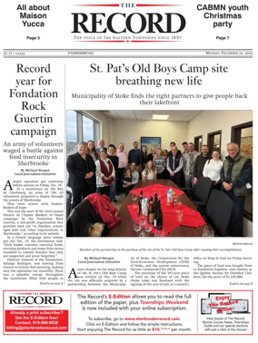 Cover of Sherbrooke Record