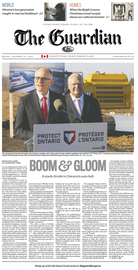 Cover of The Guardian (Charlottetown)