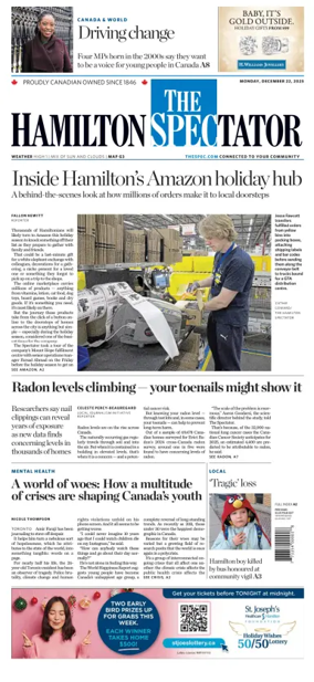 Cover of The Hamilton Spectator