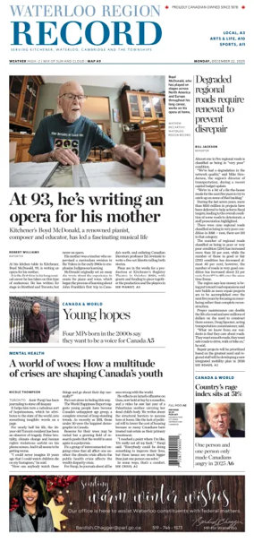 Cover of Waterloo Region Record