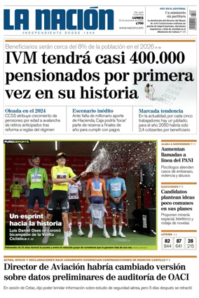 Cover of La Nacion (Costa Rica)