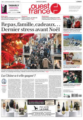 Cover of Ouest France (Lorient)