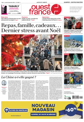 Cover of Ouest France (Quimper)