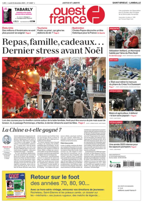 Cover of Ouest-France (Saint-Brieuc Lamballe)
