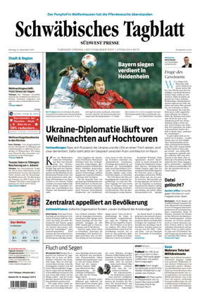 Cover of Schwabisches Tagblatt - Tubinger Chronik