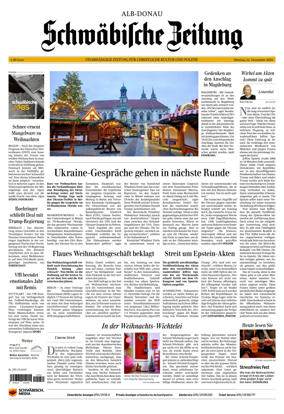 Cover of Schwaebische Zeitung (Alb-Donau)