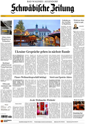 Cover of Schwaebische Zeitung (Bad Waldsee / Aulendorf)