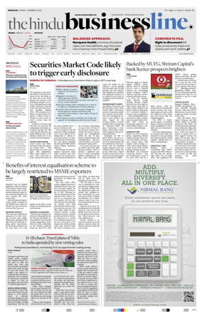 Cover of BusinessLine (Bangalore)