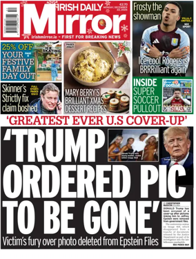 Cover of Irish Daily Mirror