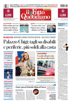 Cover of Il Fatto Quotidiano