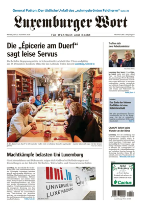 Cover of Luxemburger Wort