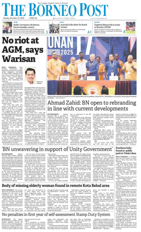 Cover of The Borneo Post (Sabah)