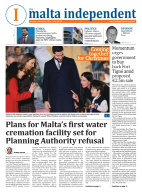 Cover of Malta Independent