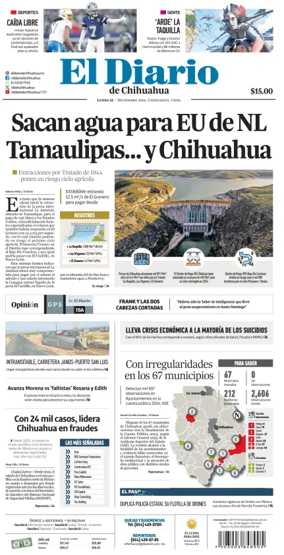 Cover of El Diario de Chihuahua