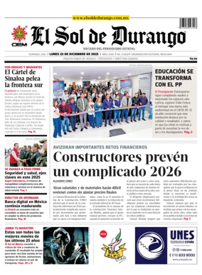 Cover of El Sol de Durango