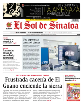 Cover of El Sol de Sinaloa