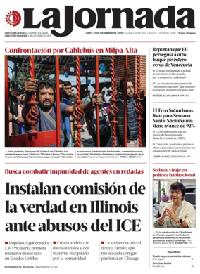 Cover of La Jornada