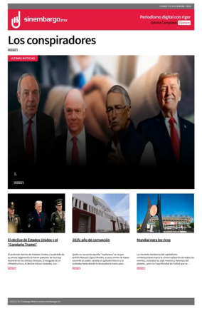 Cover of Sin Embargo Opinion