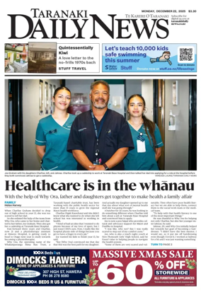 Cover of Taranaki Daily News