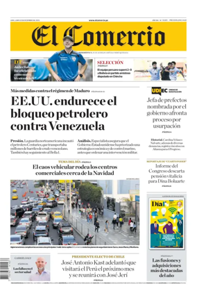 Cover of Diario El Comercio