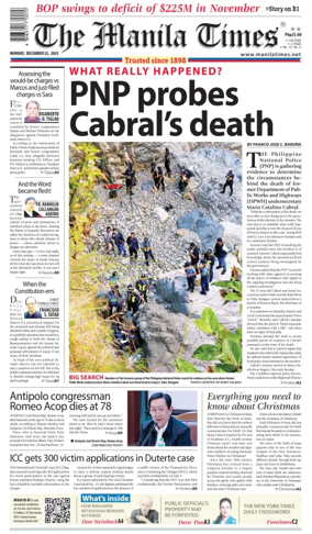 Cover of Manila Times