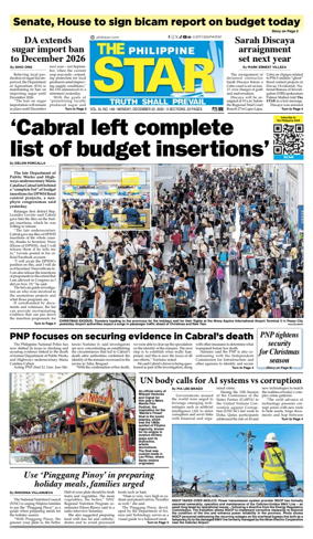 Cover of The Philippine Star