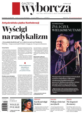 Cover of Gazeta Wyborcza