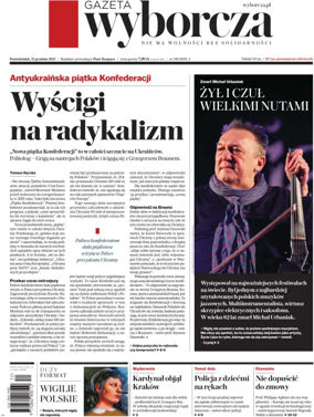 Cover of Gazeta Wyborcza Stoleczna