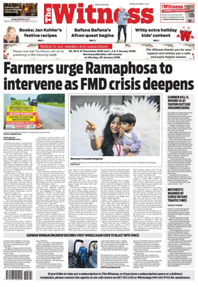 Cover of The Witness (South Africa)