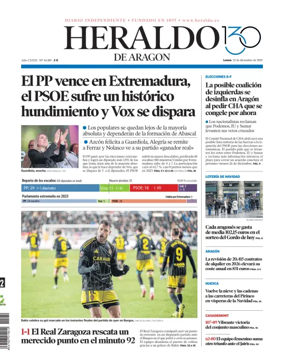 Cover of Heraldo de Aragón