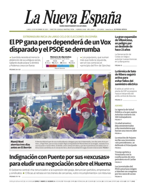 Cover of La Nueva España (Oriente)