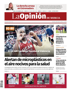 Cover of La Opinion de Murcia