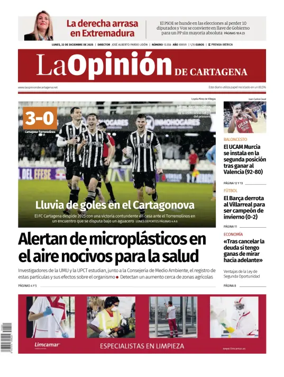 Cover of La Opinion de Murcia (Cartagena)
