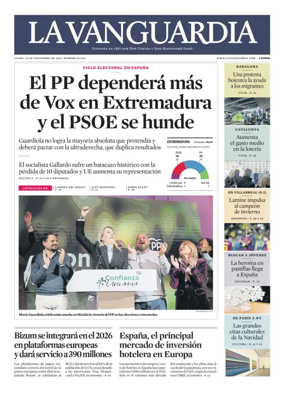 Cover of La Vanguardia
