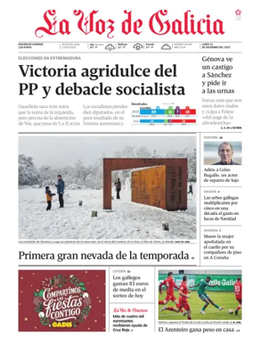 Cover of La Voz de Galicia (Ourense)