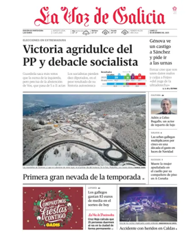 Cover of La Voz de Galicia (Pontevedra)