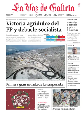 Cover of La Voz de Galicia (Vigo)