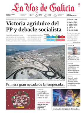 Cover of La Voz de Galicia (Viveiro)