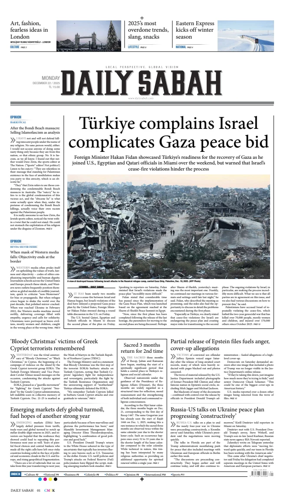 Cover of Daily Sabah (Turkey)