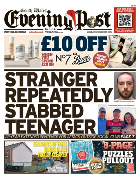 Cover of South Wales Evening Post