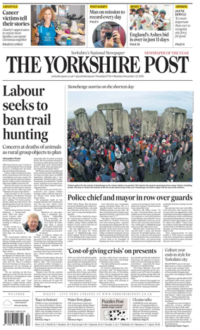 Cover of Yorkshire Post