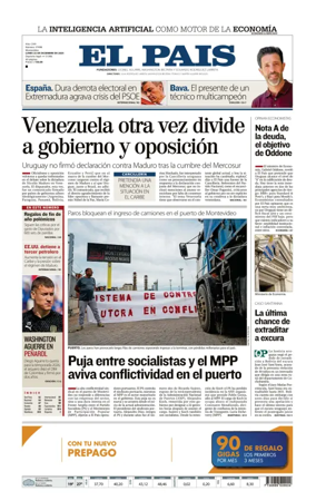 Cover of El Pais (Uruguay)