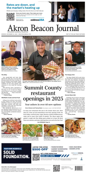 Cover of Akron Beacon Journal