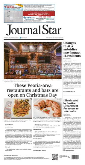 Cover of Journal Star (Peoria)