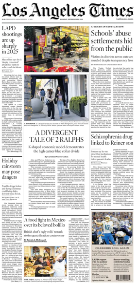 Cover of Los Angeles Times