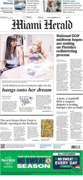 Cover of Miami Herald