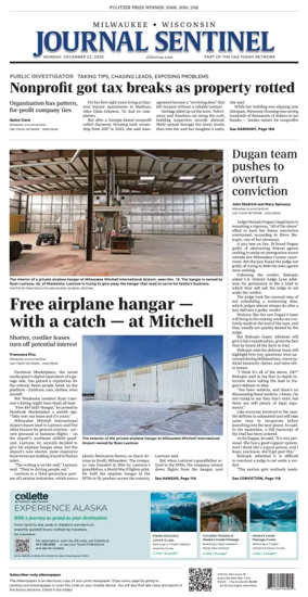 Cover of Milwaukee Journal Sentinel